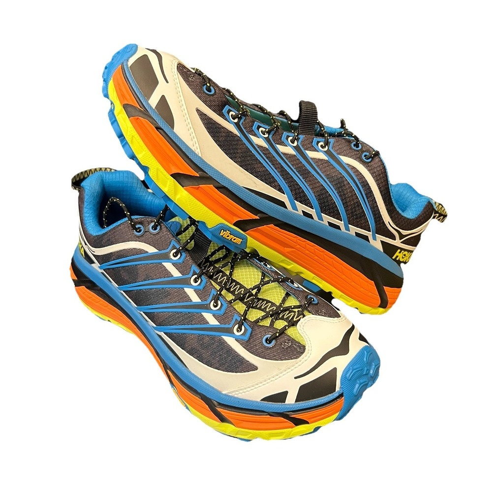 Size 9.5 - Hoka One One HOKA Mafate Three2 Black Diva Blue Orange